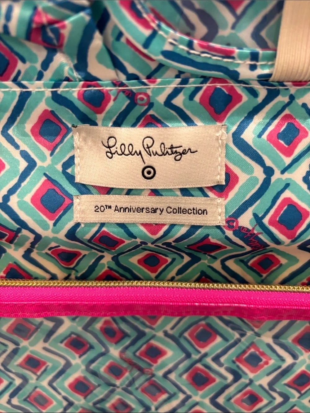 Lilly Pulitzer for Target Pink, Teal & Blue Hanging Jewelry Organizer